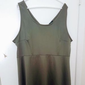 3x Olive Green Skater Dress